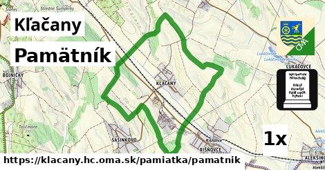 Pamätník, Kľačany, okres HC