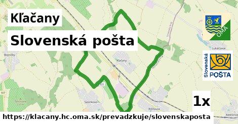 Slovenská pošta, Kľačany, okres HC