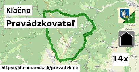 prevádzkovateľ v Kľačno