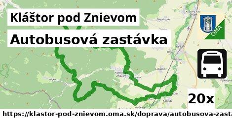 Autobusová zastávka, Kláštor pod Znievom