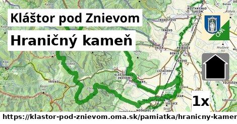 Hraničný kameň, Kláštor pod Znievom