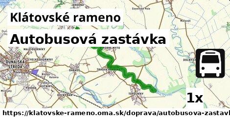 Autobusová zastávka, Klátovské rameno