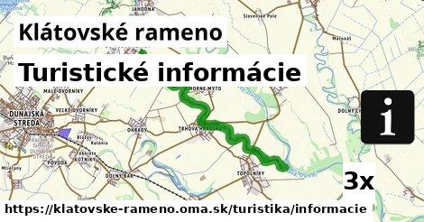 Turistické informácie, Klátovské rameno