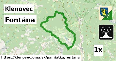 Fontána, Klenovec