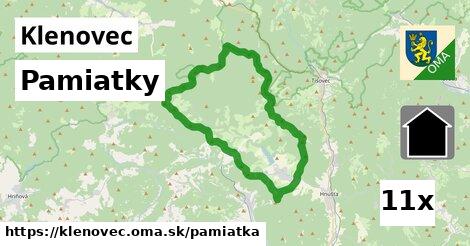 pamiatky v Klenovec