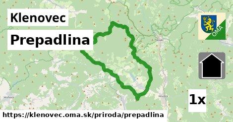 Prepadlina, Klenovec