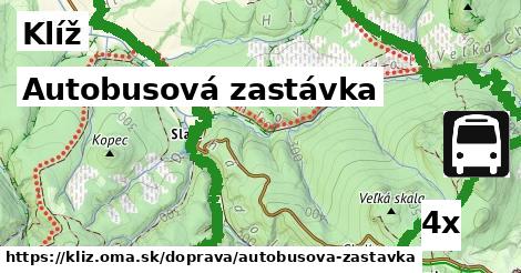 autobusová zastávka v Klíž