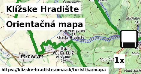 Orientačná mapa, Klížske Hradište