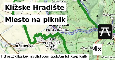 miesto na piknik v Klížske Hradište