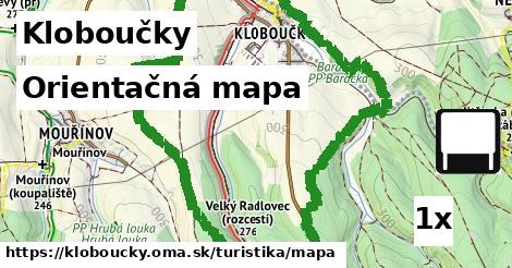 orientačná mapa v Kloboučky