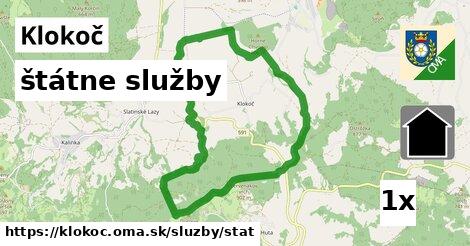 štátne služby v Klokoč