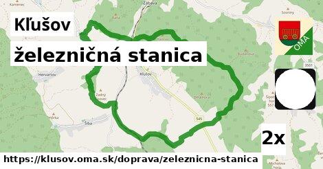 železničná stanica v Kľušov