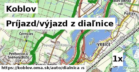 Príjazd/výjazd z diaľnice, Koblov