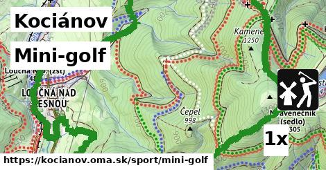 mini-golf v Kociánov