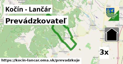 prevádzkovateľ v Kočín - Lančár