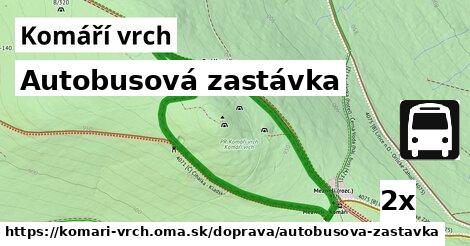 autobusová zastávka v Komáří vrch