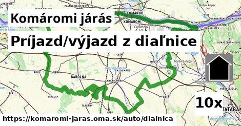 Príjazd/výjazd z diaľnice, Komáromi járás