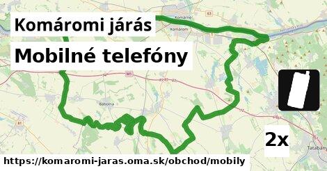 Mobilné telefóny, Komáromi járás