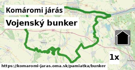 Vojenský bunker, Komáromi járás