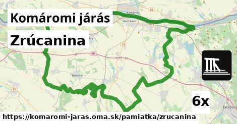 Zrúcanina, Komáromi járás