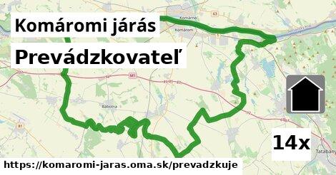 prevádzkovateľ v Komáromi járás