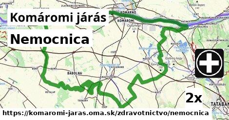 Nemocnica, Komáromi járás