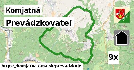 prevádzkovateľ v Komjatná