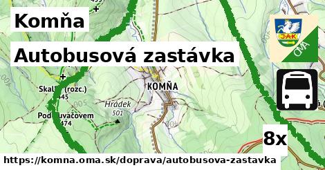 Autobusová zastávka, Komňa