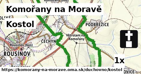 kostol v Komořany na Moravě