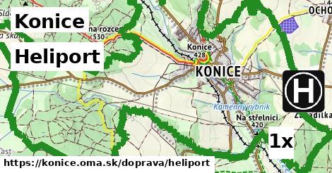 Heliport, Konice