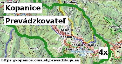 prevádzkovateľ v Kopanice