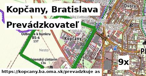 prevádzkovateľ v Kopčany, Bratislava