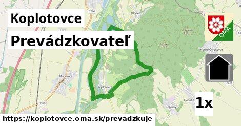 prevádzkovateľ v Koplotovce