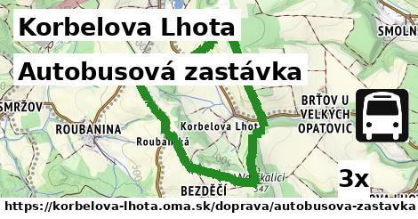 Autobusová zastávka, Korbelova Lhota