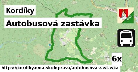 Autobusová zastávka, Kordíky