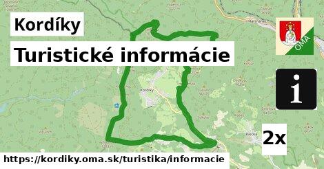 Turistické informácie, Kordíky