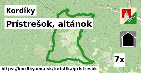 Prístrešok, altánok, Kordíky