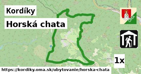 Horská chata, Kordíky