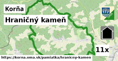 Hraničný kameň, Korňa