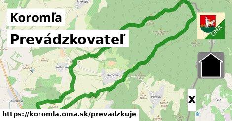 prevádzkovateľ v Koromľa