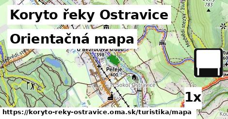 Orientačná mapa, Koryto řeky Ostravice