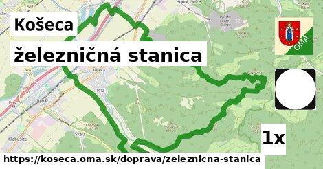 železničná stanica, Košeca