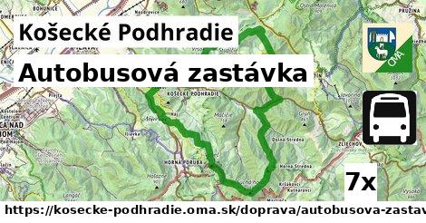 Autobusová zastávka, Košecké Podhradie