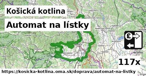 Automat na lístky, Košická kotlina