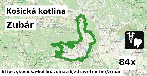 Zubár, Košická kotlina