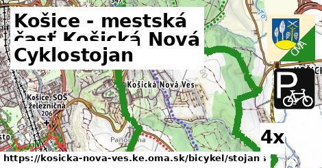 cyklostojan v Košice - mestská časť Košická Nová Ves