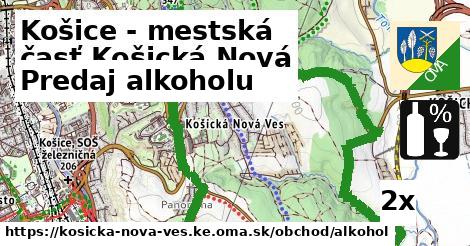 Predaj alkoholu, Košice - mestská časť Košická Nová Ves