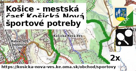 športové potreby, Košice - mestská časť Košická Nová Ves