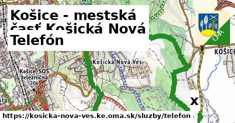 Telefón, Košice - mestská časť Košická Nová Ves