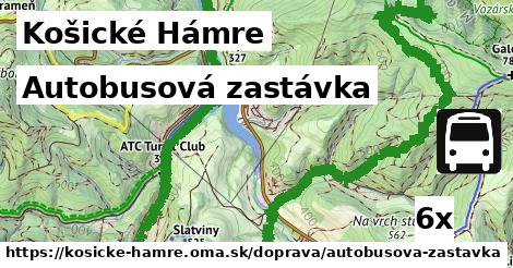 autobusová zastávka v Košické Hámre